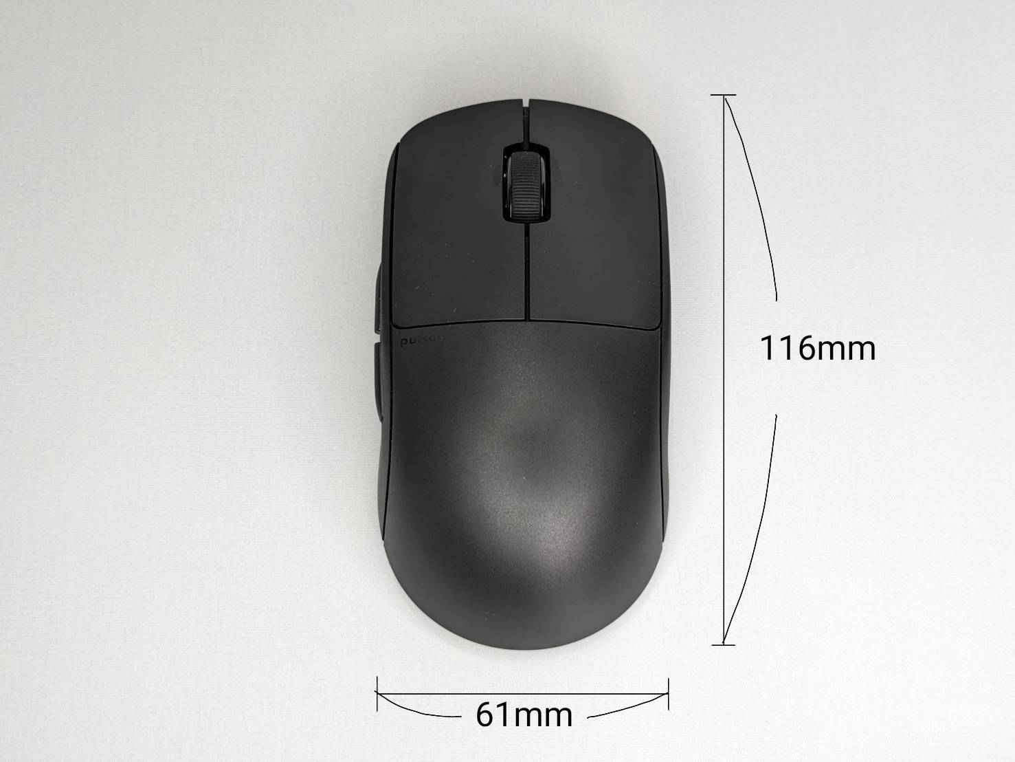 X2 Mini上面から見た寸法